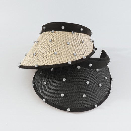 Q0264 Rhinestone Visor Hat