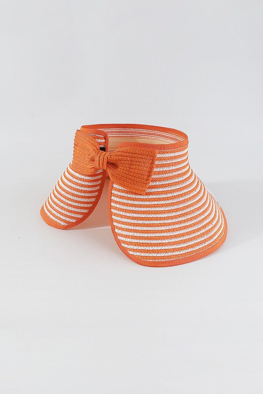 Q0270 Wide Brim Foldable Raffia Visors Hat