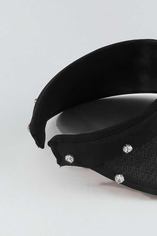 Q0264 Rhinestone Visor Hat