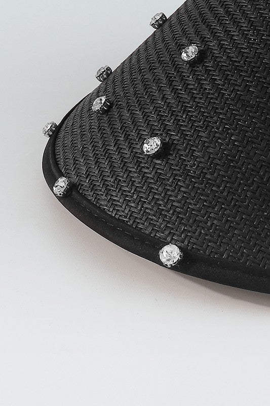 Q0264 Rhinestone Visor Hat