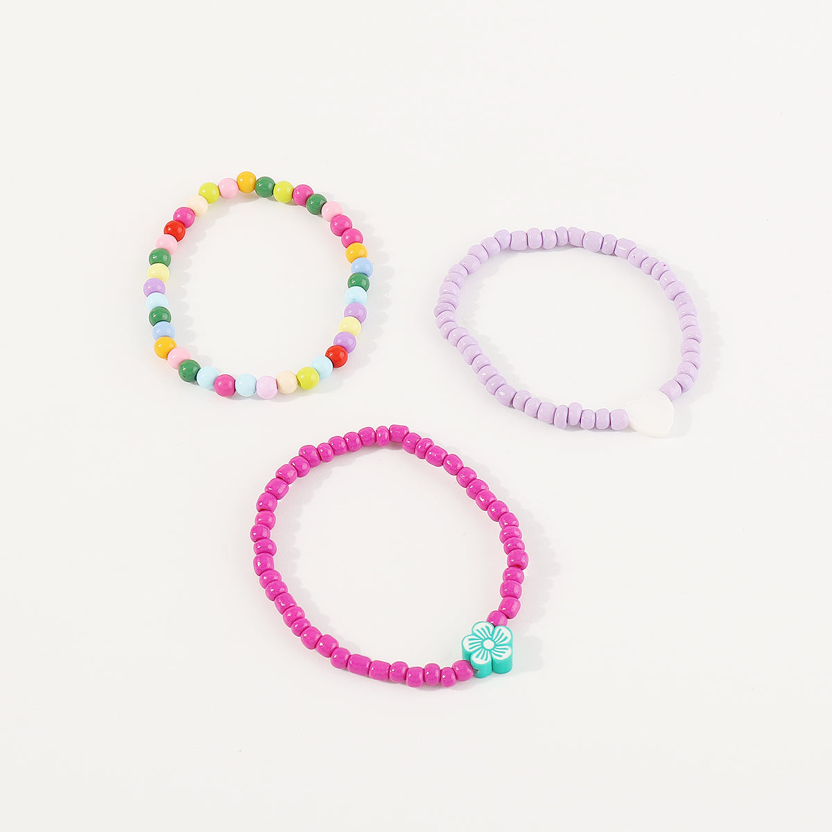 B2116 Bohemia Starfish Shell Rainbow Beaded Bracelet Set