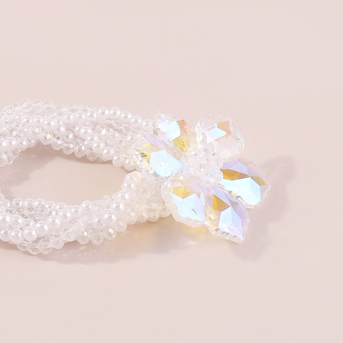 B2127 Translucent Elastic Pearl Hair Tie/Bracelet
