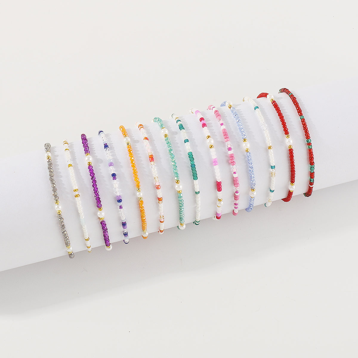 B2134 Mermaid Beads Stretch Bracelets Set