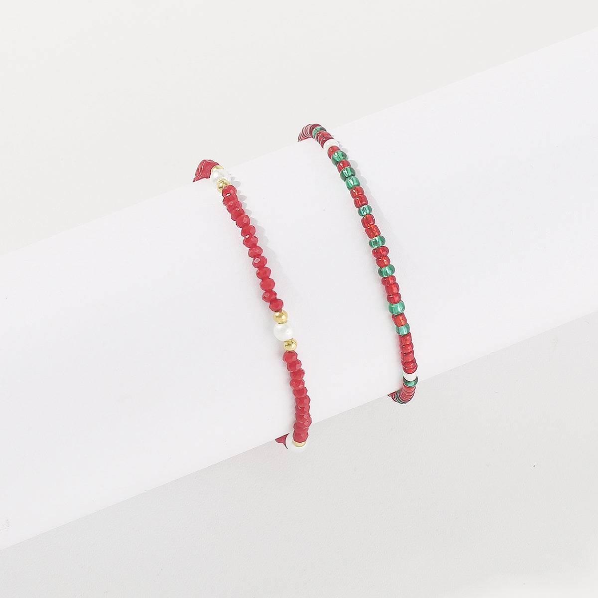 B2134 Mermaid Beads Stretch Bracelets Set