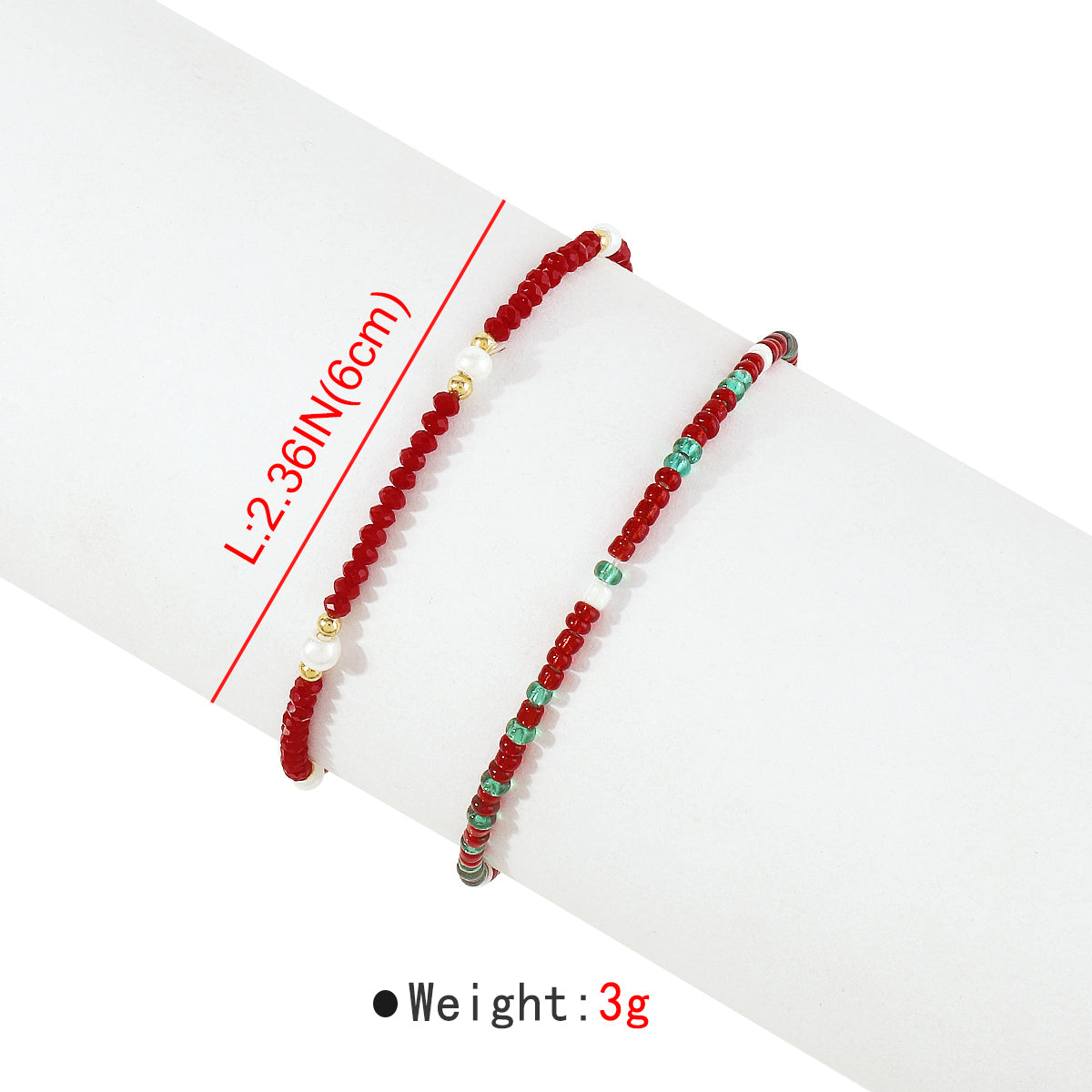 B2134 Mermaid Beads Stretch Bracelets Set