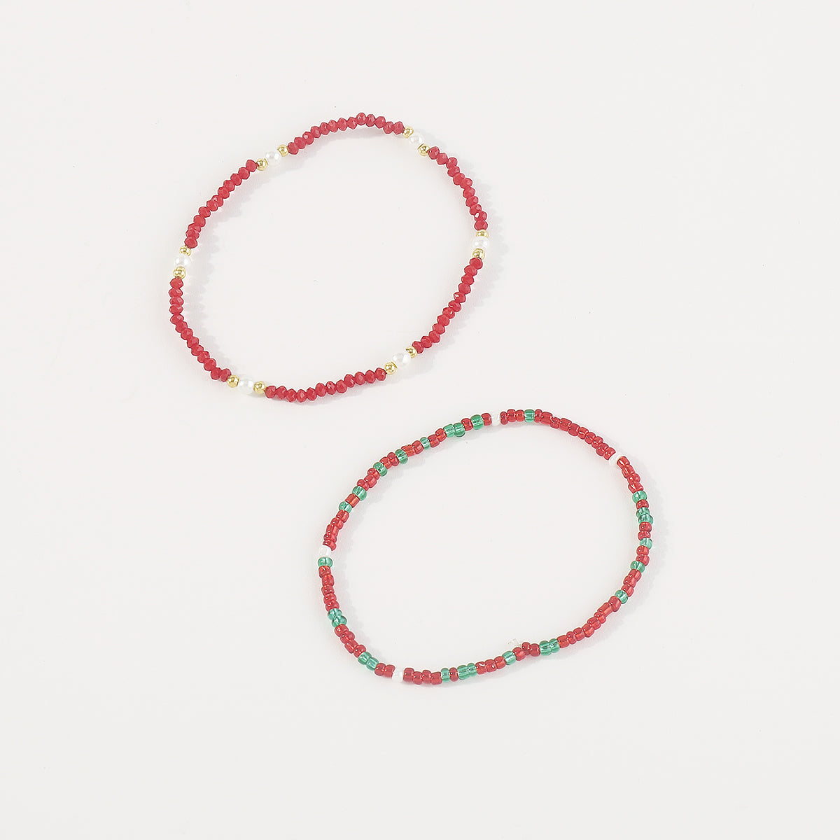 B2134 Mermaid Beads Stretch Bracelets Set