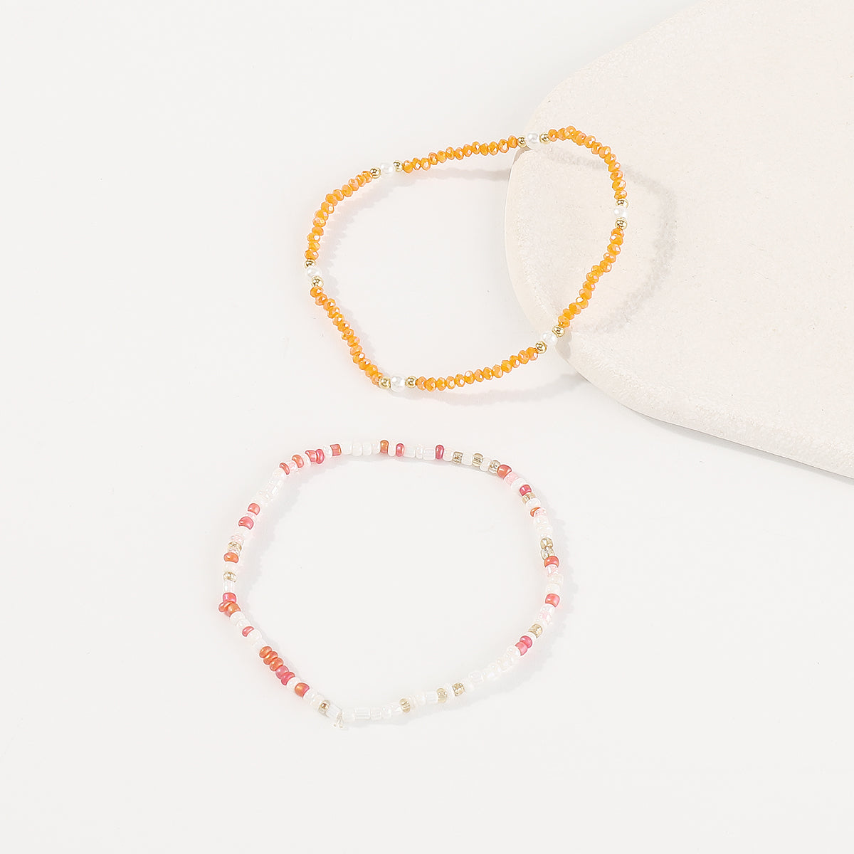 B2134 Mermaid Beads Stretch Bracelets Set