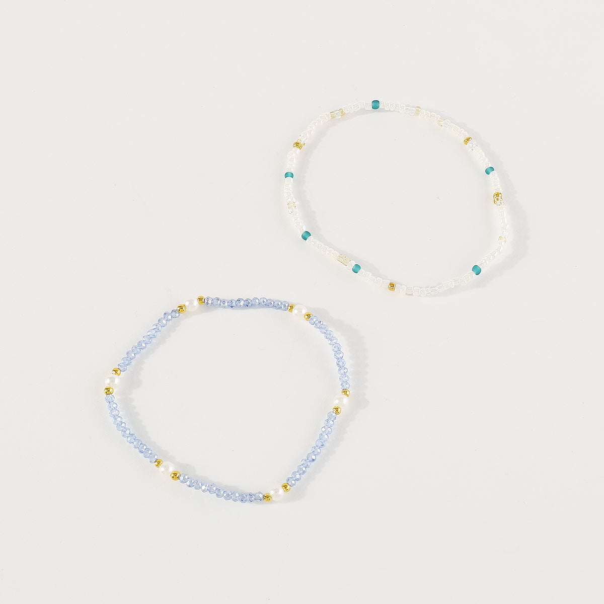 B2134 Mermaid Beads Stretch Bracelets Set