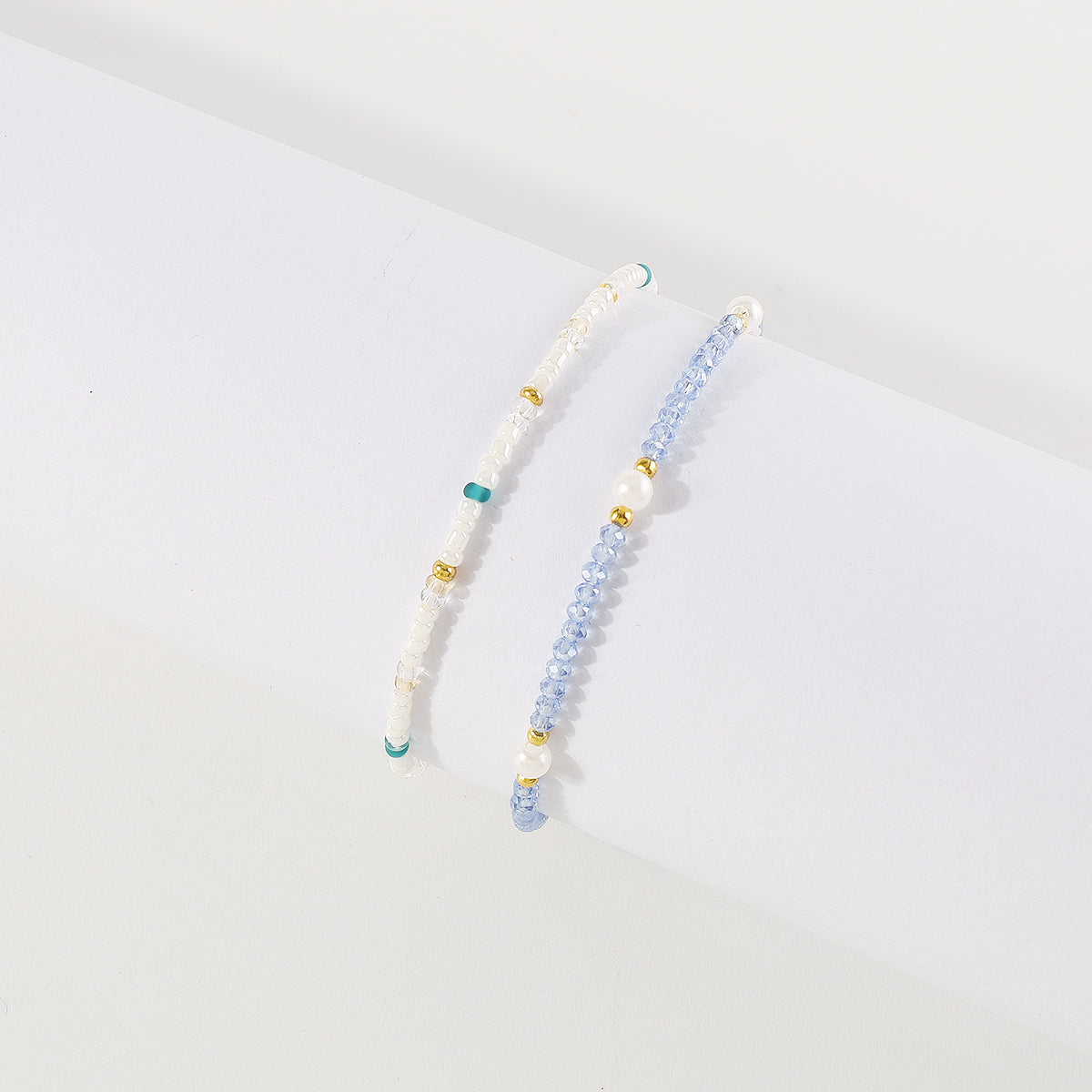 B2134 Mermaid Beads Stretch Bracelets Set