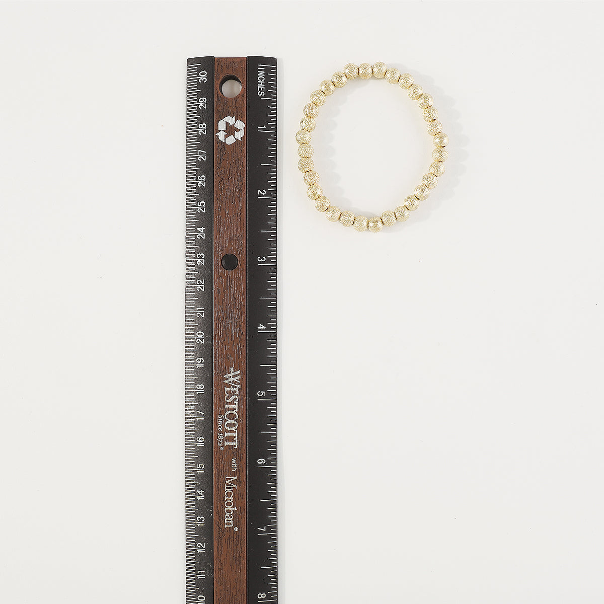 B2147 Gold & Silver Textured Beaded Bracelet Set