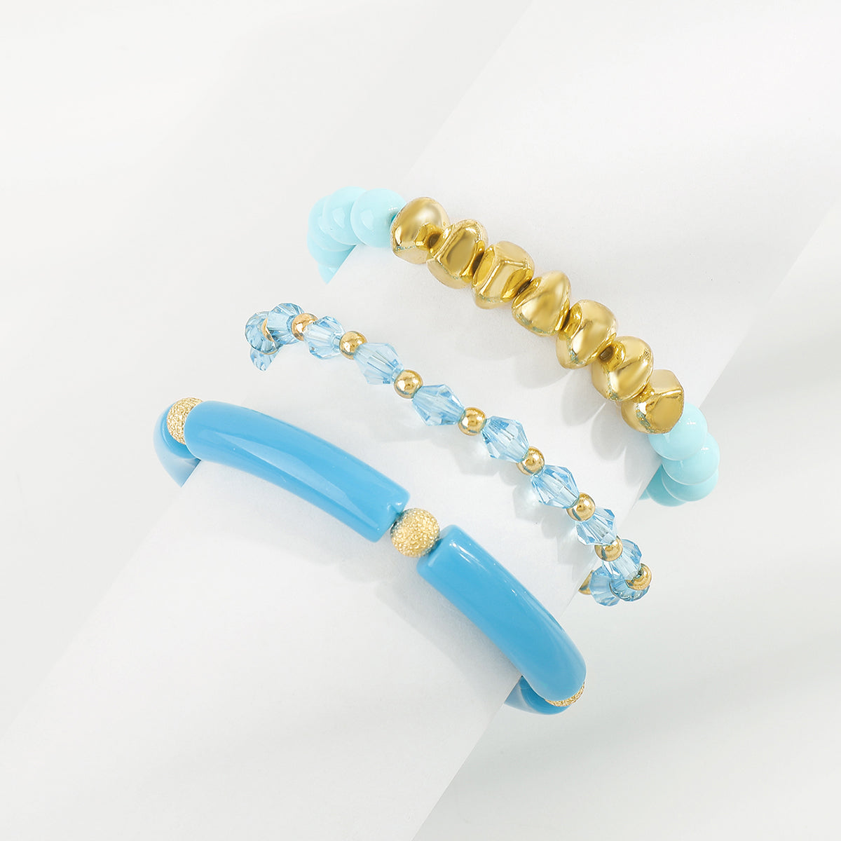 B2151 Multi Color Beaded Bracelets Set
