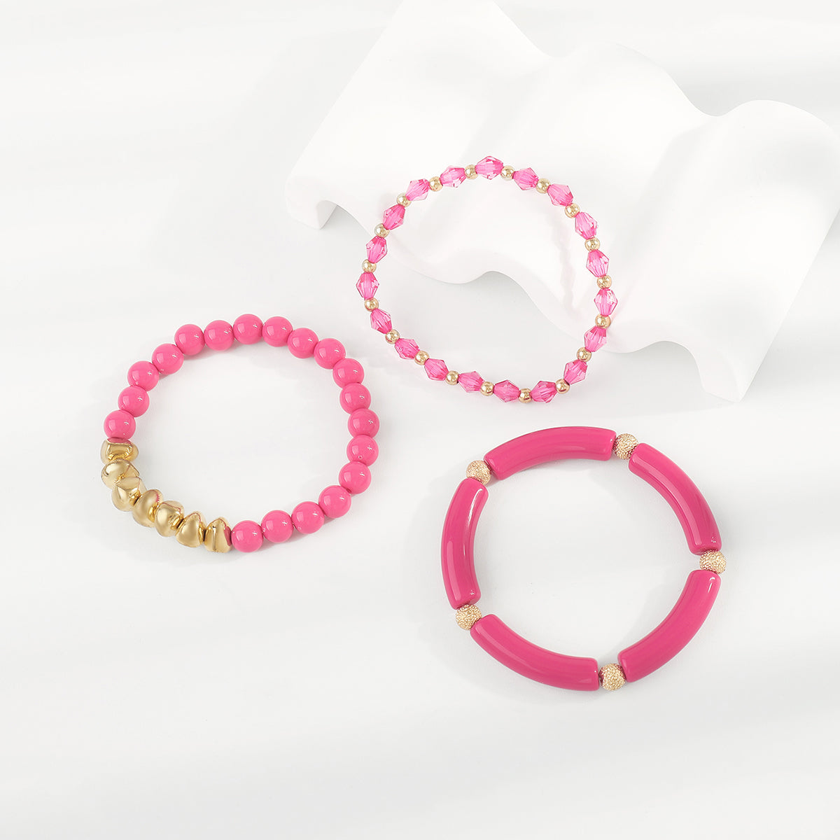 B2151 Multi Color Beaded Bracelets Set