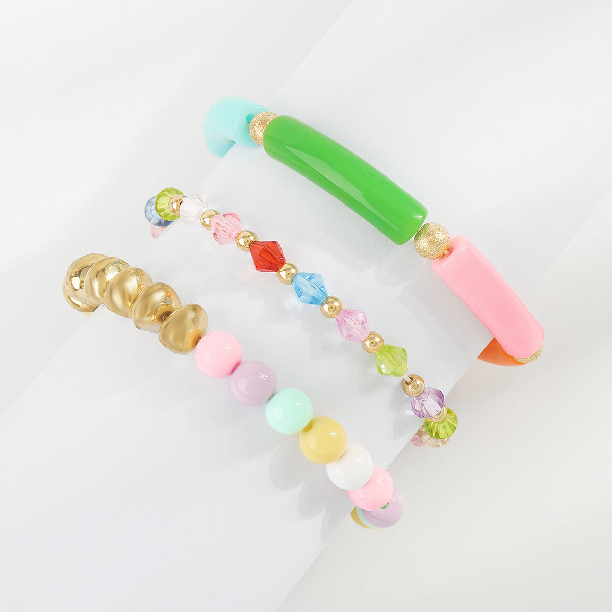 B2151 Multi Color Beaded Bracelets Set