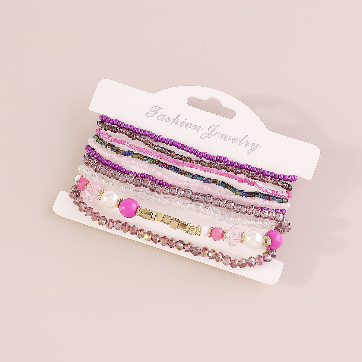 B2164 10pcs Pearl Beaded Bracelets Set