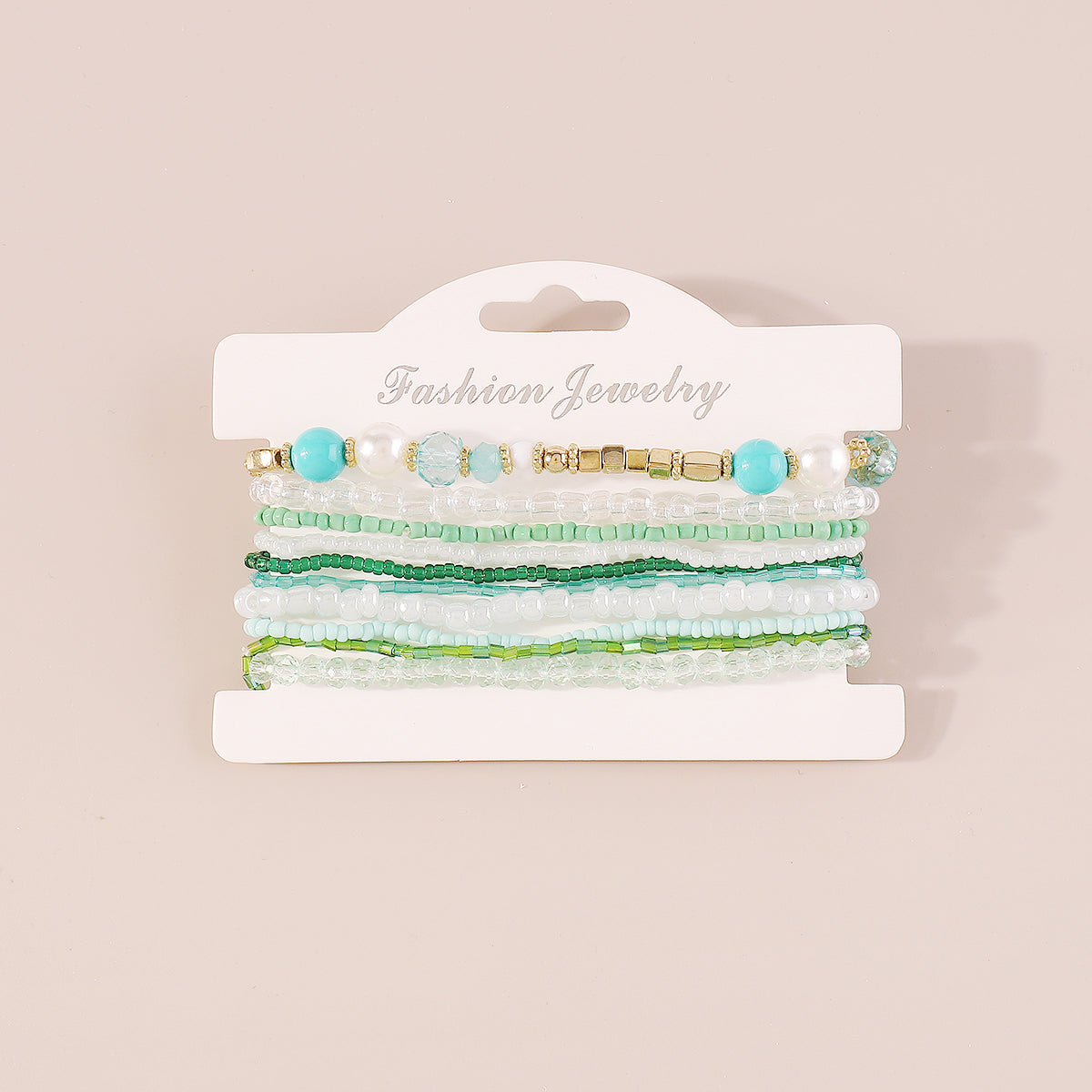 B2164 10pcs Pearl Beaded Bracelets Set