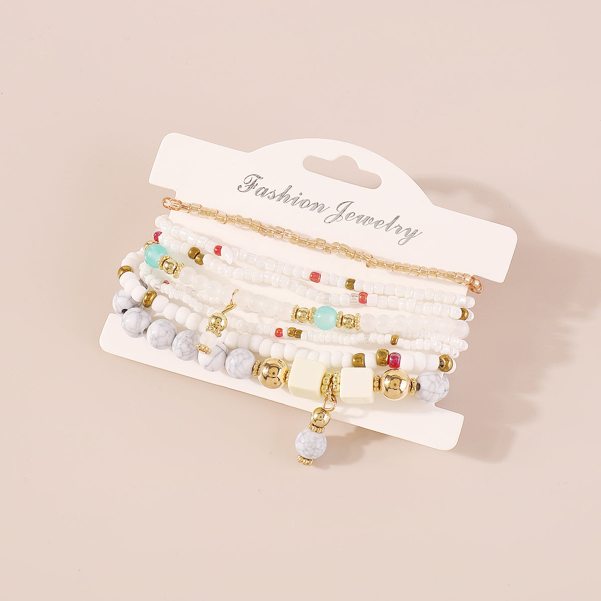 B2180 8pcs Colorful Beaded Bracelet Set