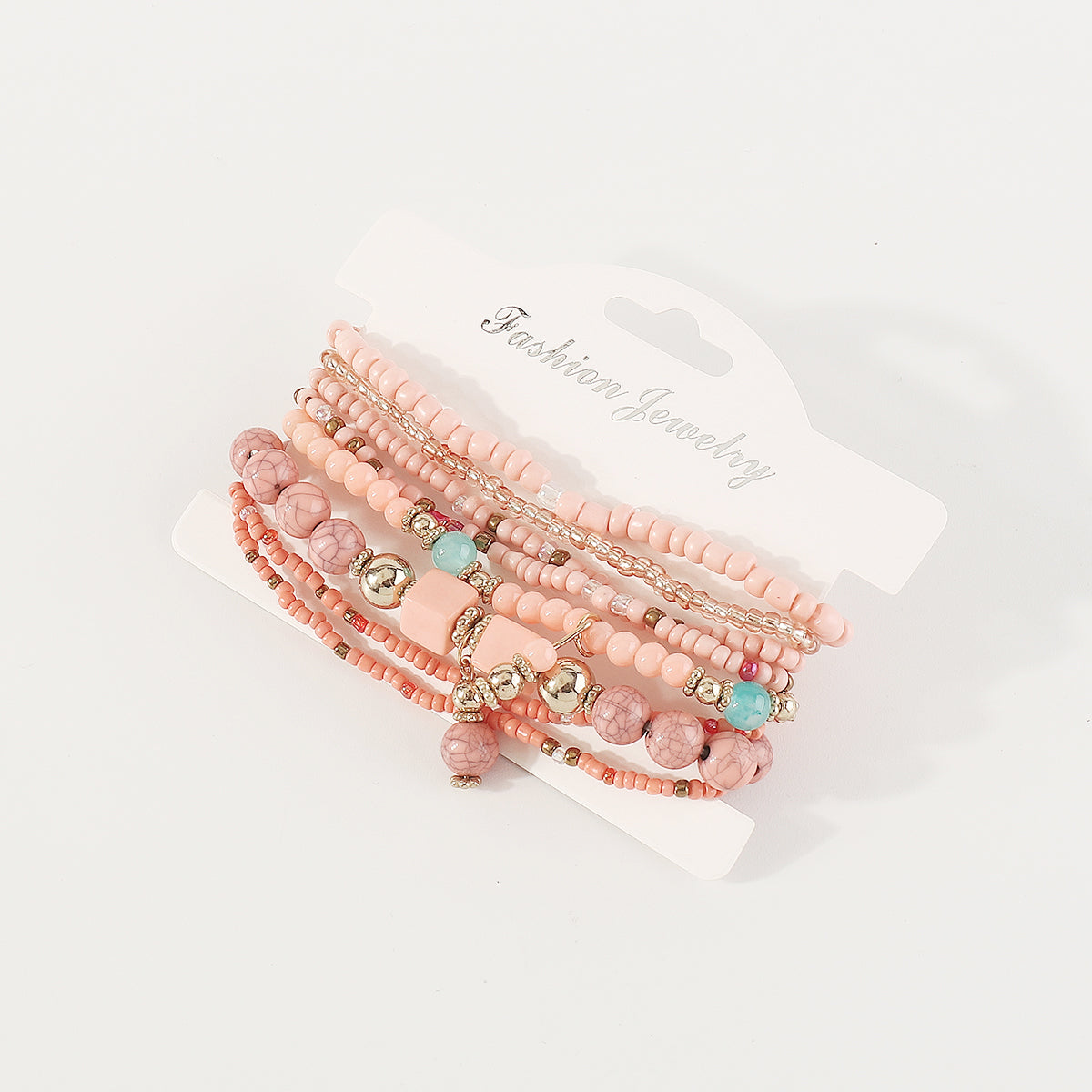 B2180 8pcs Colorful Beaded Bracelet Set