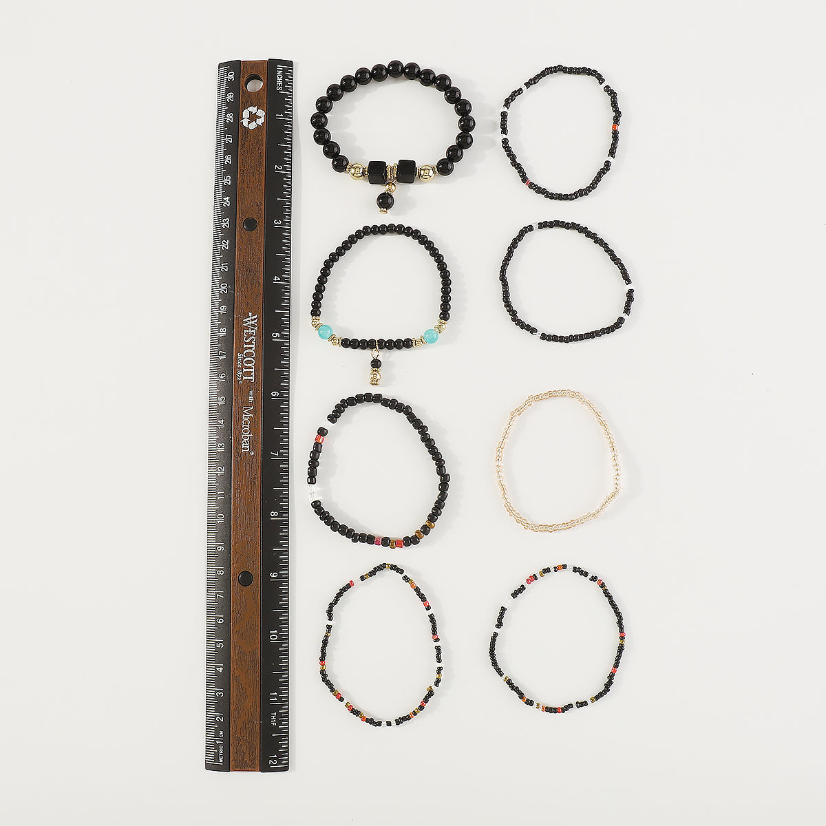 B2180 8pcs Colorful Beaded Bracelet Set