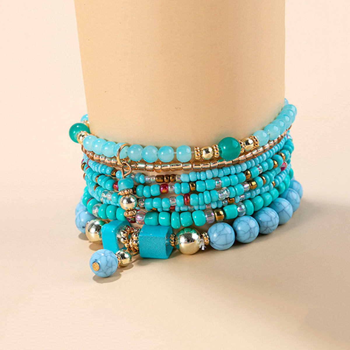 B2180 8pcs Colorful Beaded Bracelet Set
