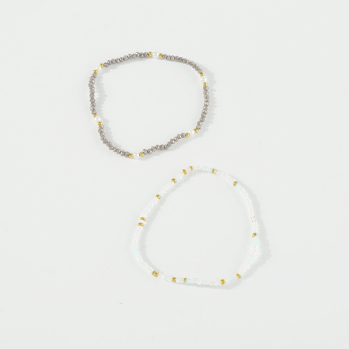 B2134 Mermaid Beads Stretch Bracelets Set