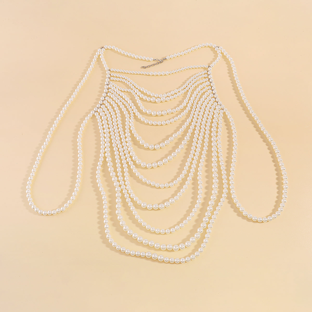 C0429 Handmade Faux Pearl Halter Top