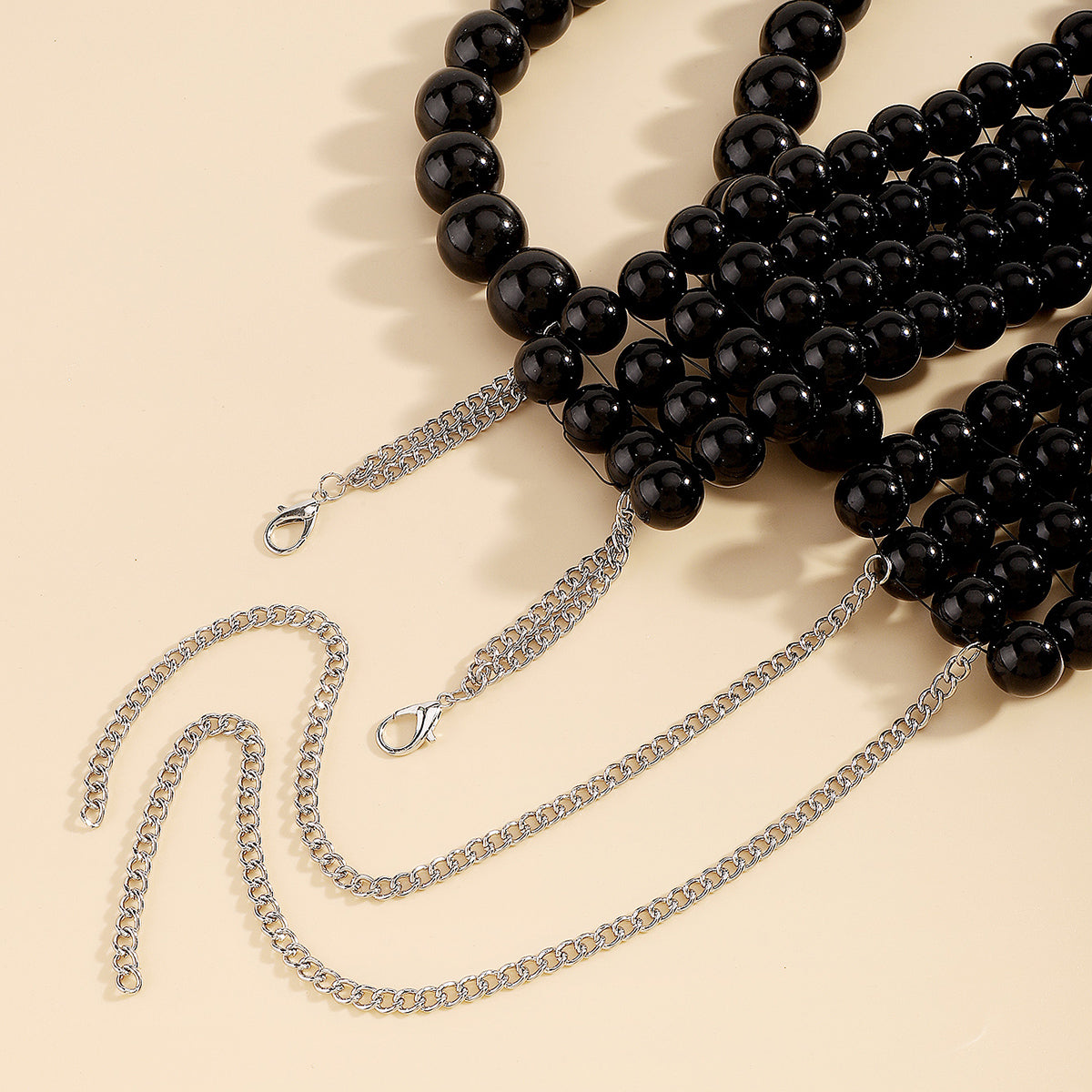 C0435 Handmade Pearl V-neck Chain Bralette