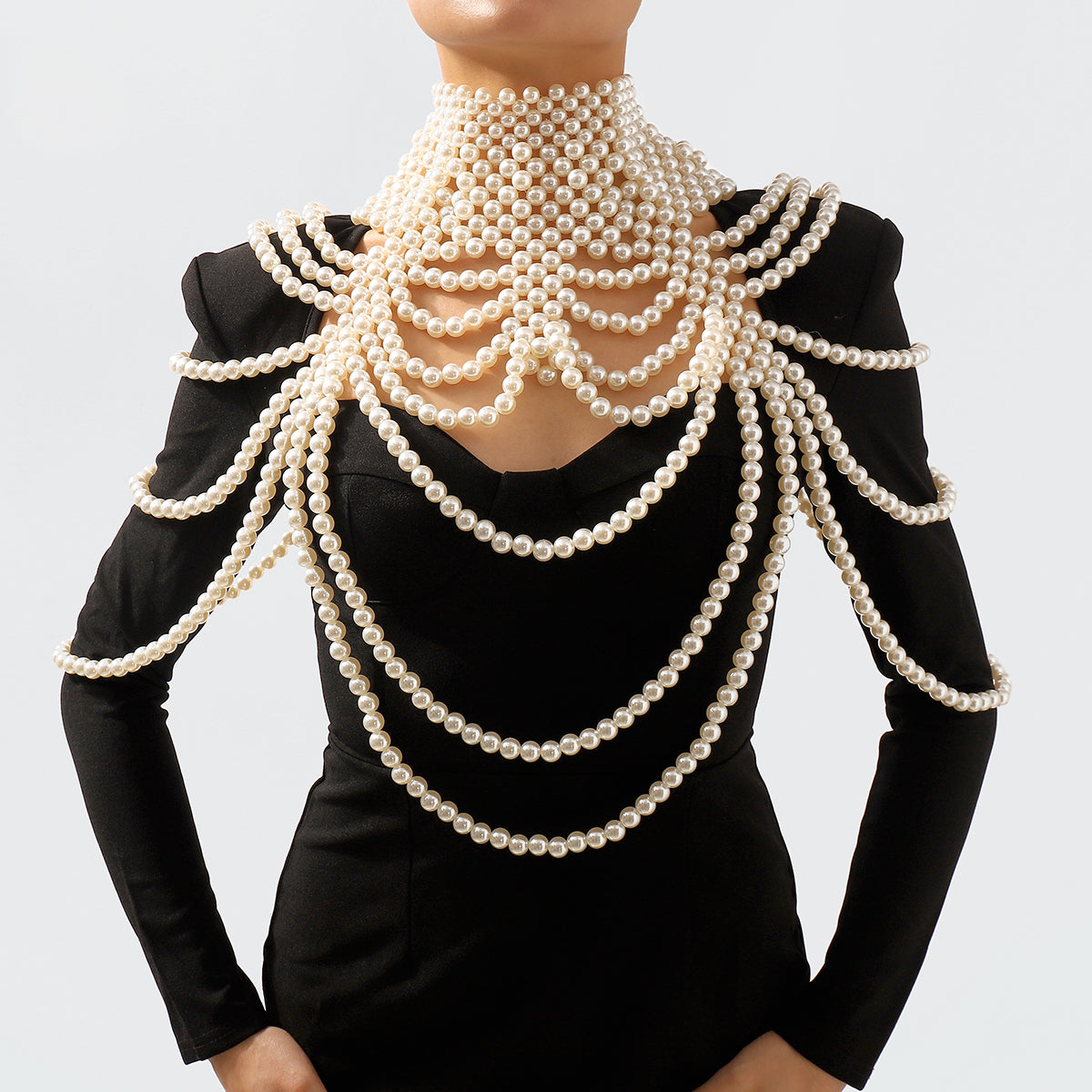 C0438 Handmade Multilayer Faux Pearl
