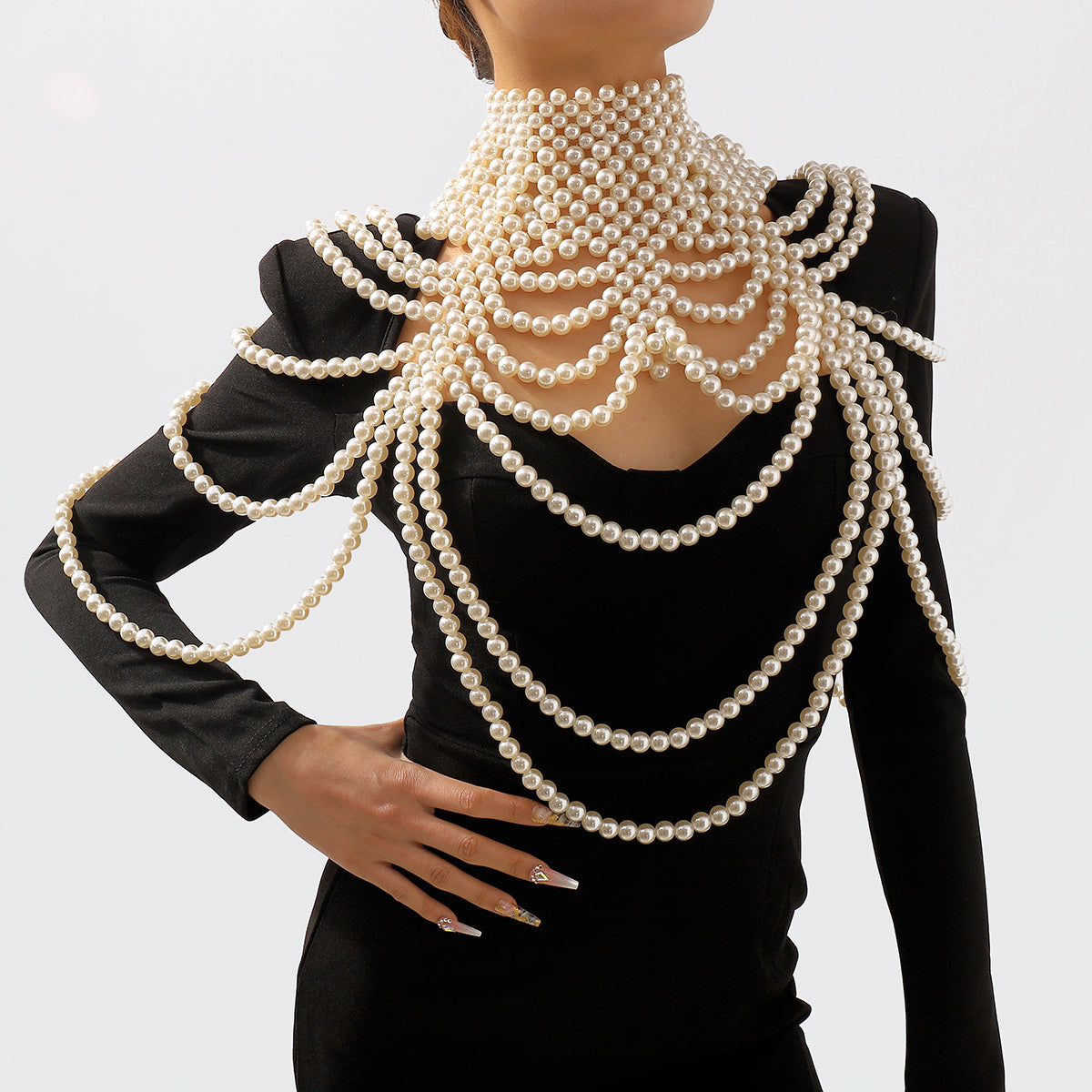 C0438 Handmade Multilayer Faux Pearl