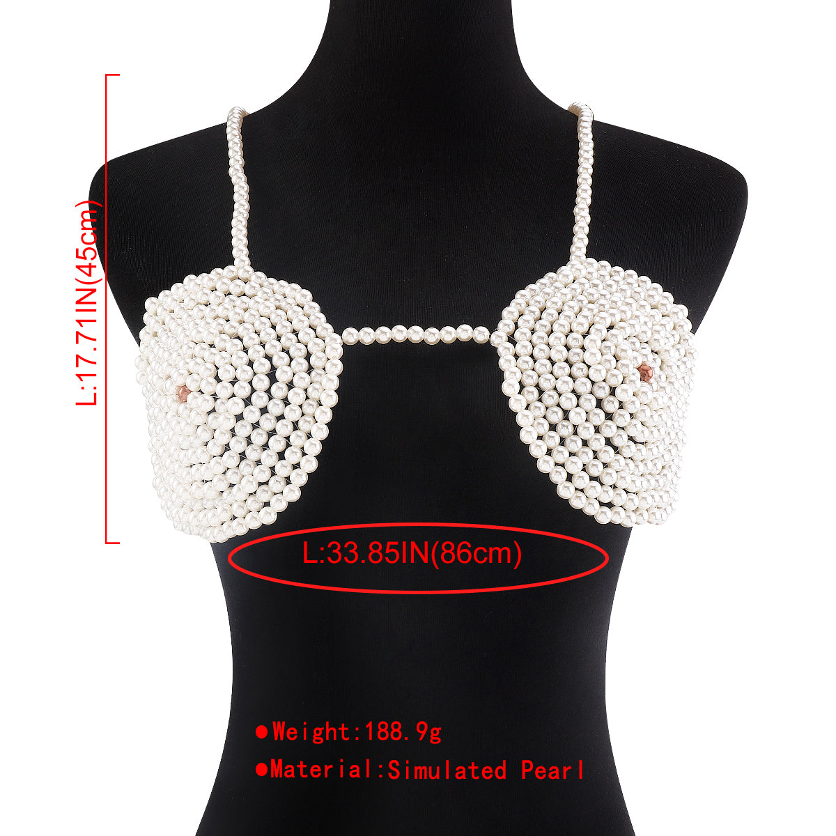C0455 Handmade Pearl Detail Bralette