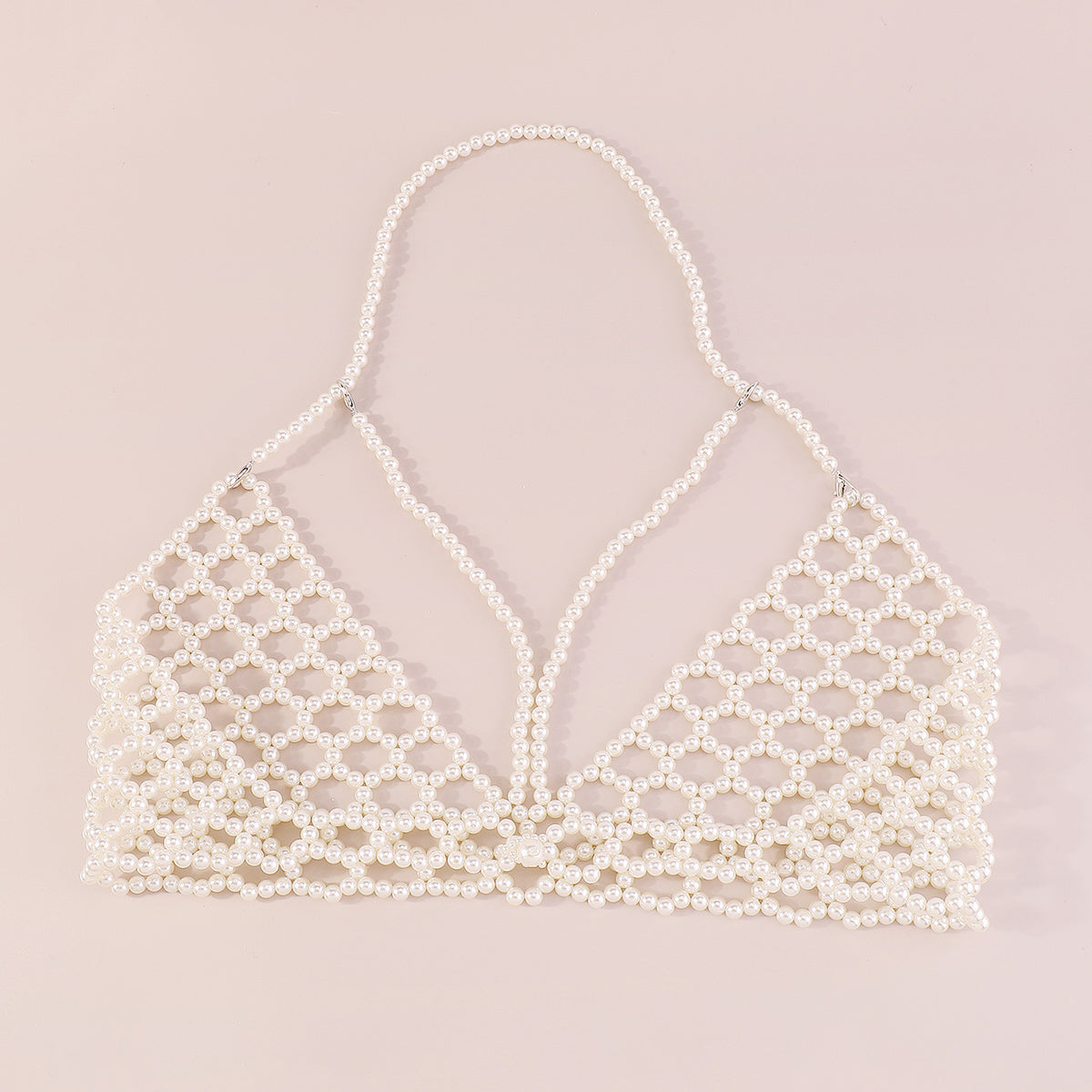 C0456 Handmade Pearl Halter Top