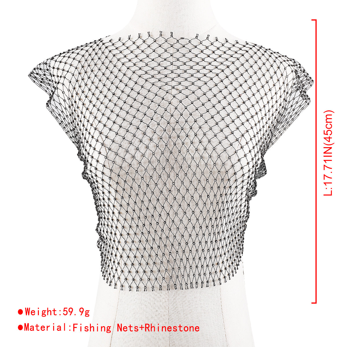 C0495 Sexy Hollow Out Mesh Rhinestone Top Cover up