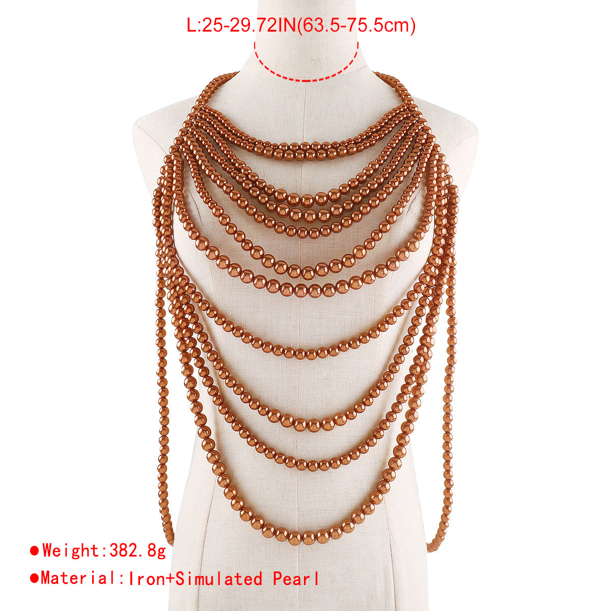 C0501 Multilayer Pearl Chain Body Jewelry