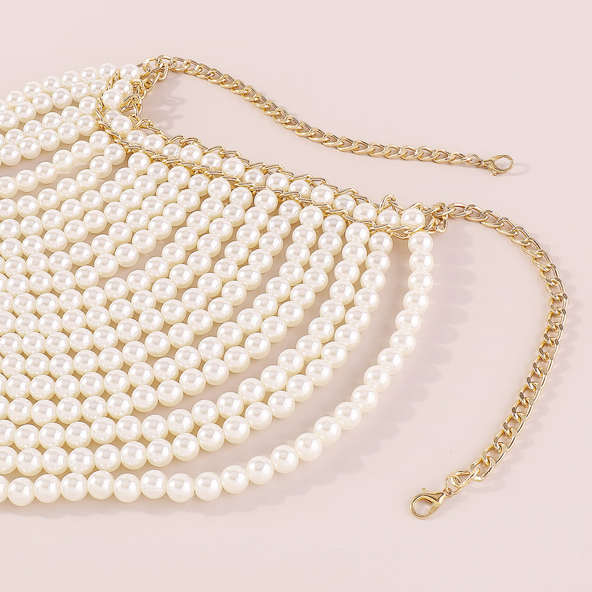 C0513 Handmade Multi-Layer Faux Pearl Body Jewelry