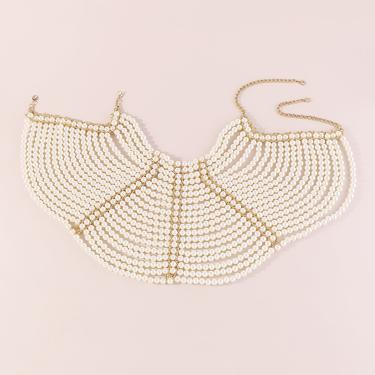 C0513 Handmade Multi-Layer Faux Pearl Body Jewelry
