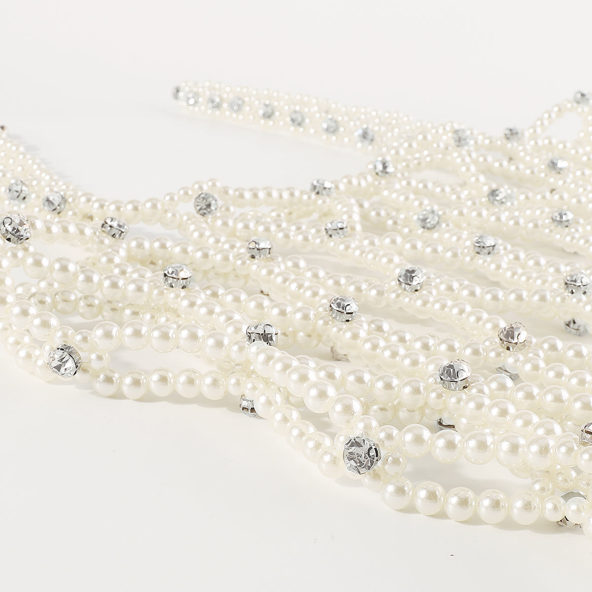 C0514 Handmade Pearl w/Rhinestone Tank Top Cover Up
