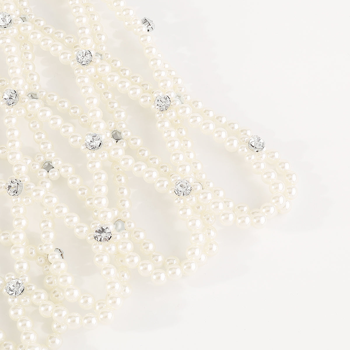 C0514 Handmade Pearl w/Rhinestone Tank Top Cover Up