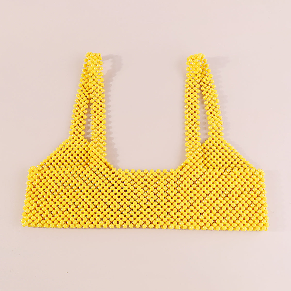 C0607 Multicolors Acrylic Beads Chain Crop Top
