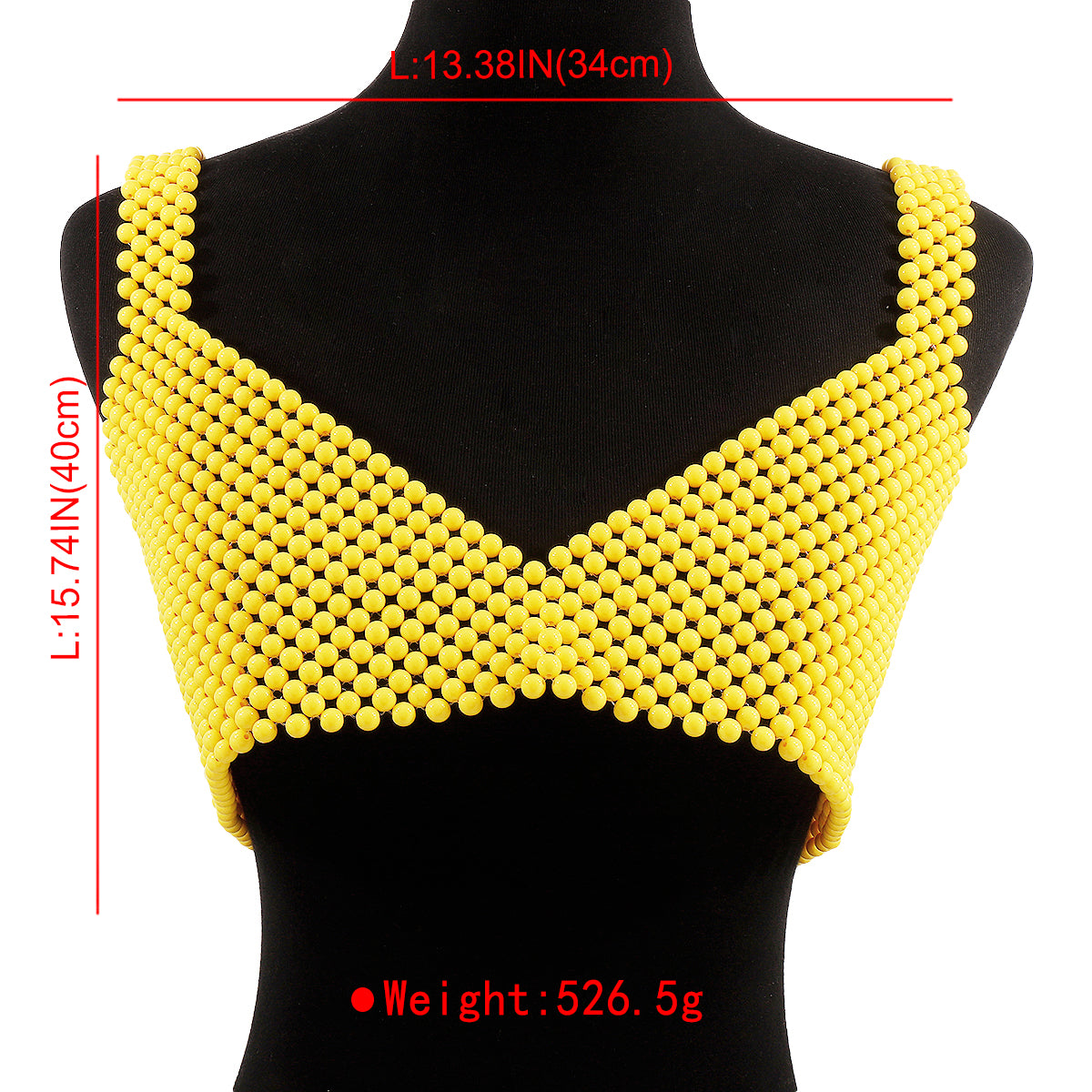 C0607 Multicolors Acrylic Beads Chain Crop Top