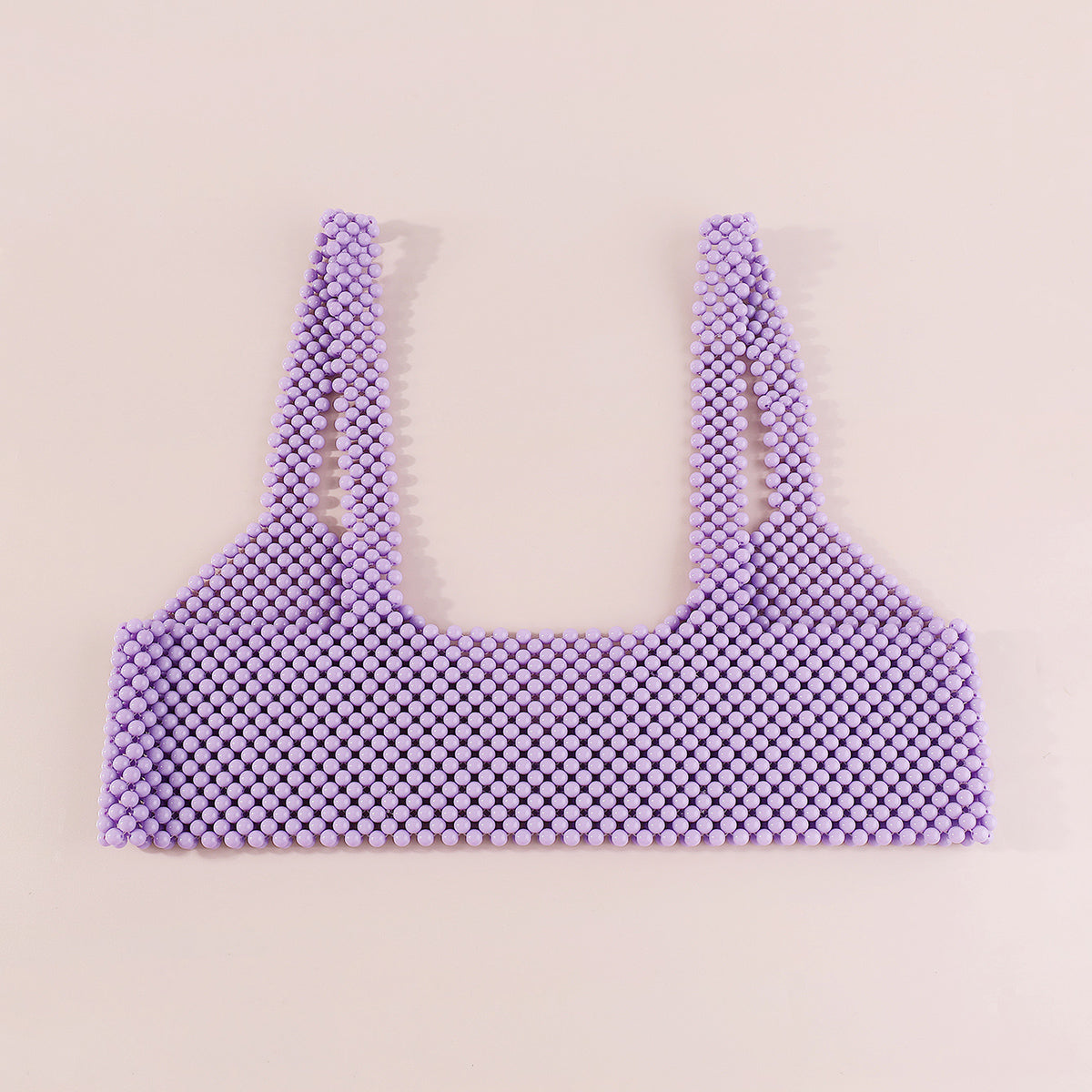 C0607 Multicolors Acrylic Beads Chain Crop Top
