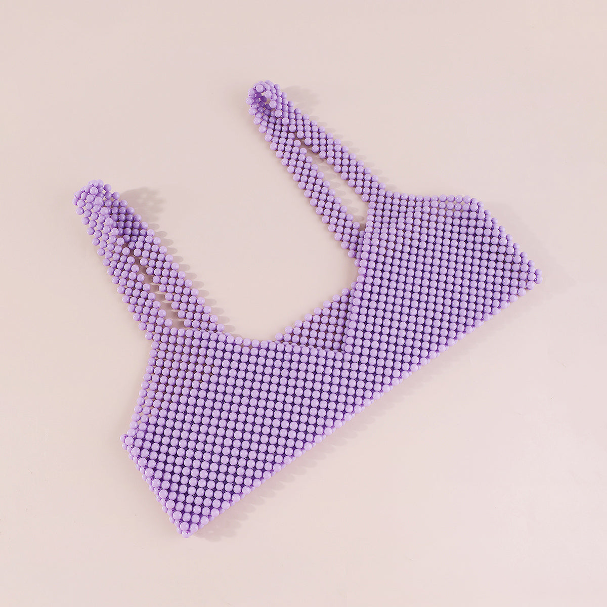 C0607 Multicolors Acrylic Beads Chain Crop Top