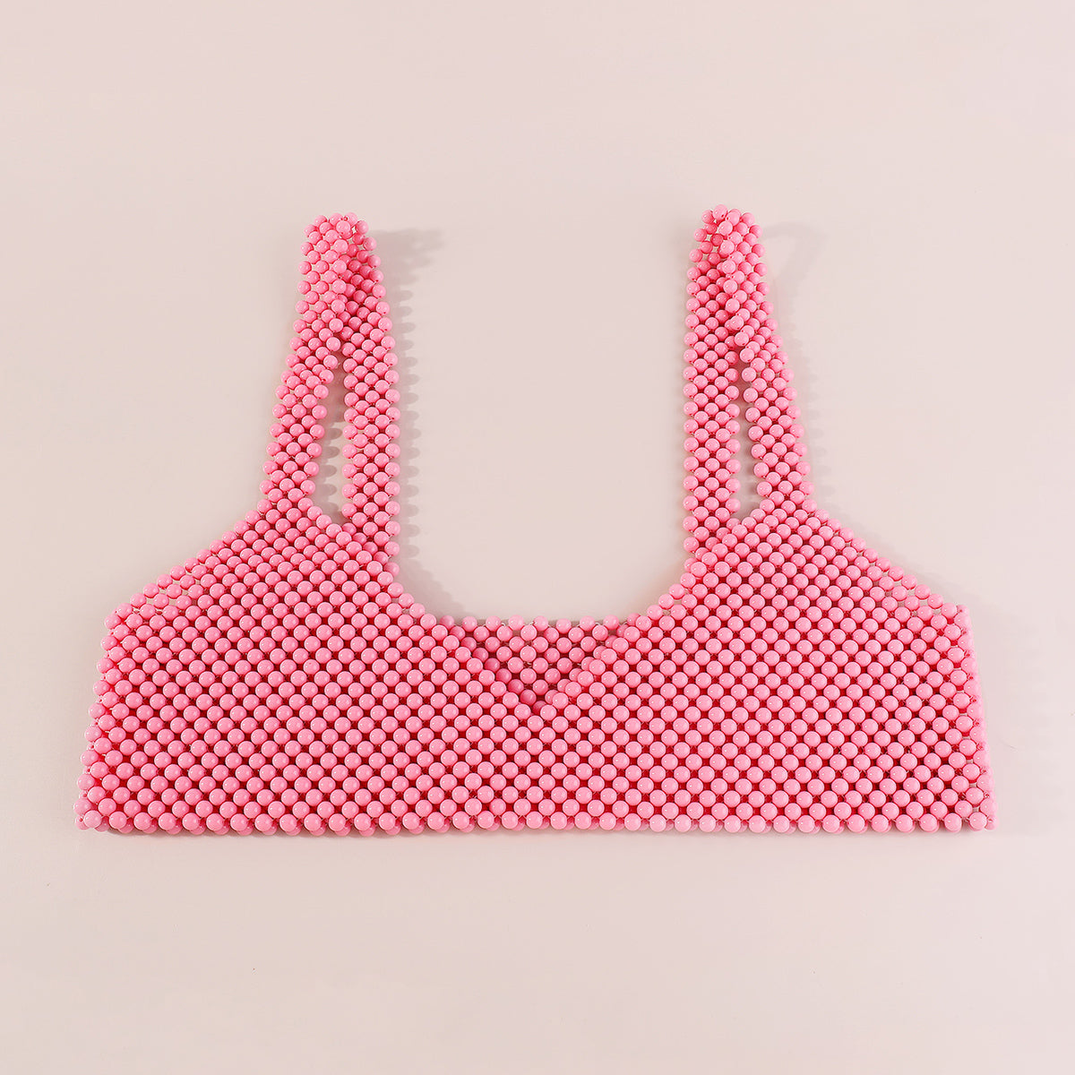 C0607 Multicolors Acrylic Beads Chain Crop Top