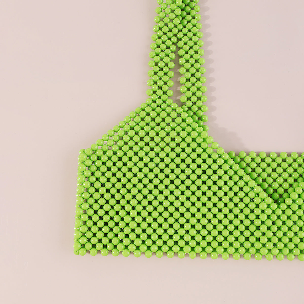 C0607 Multicolors Acrylic Beads Chain Crop Top