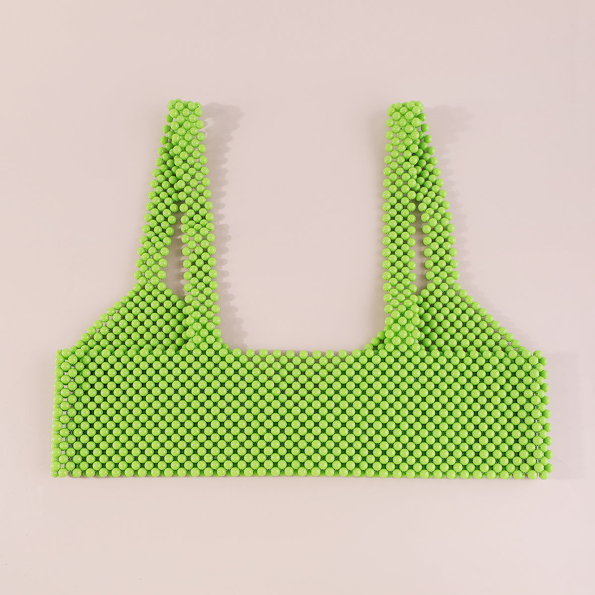 C0607 Multicolors Acrylic Beads Chain Crop Top