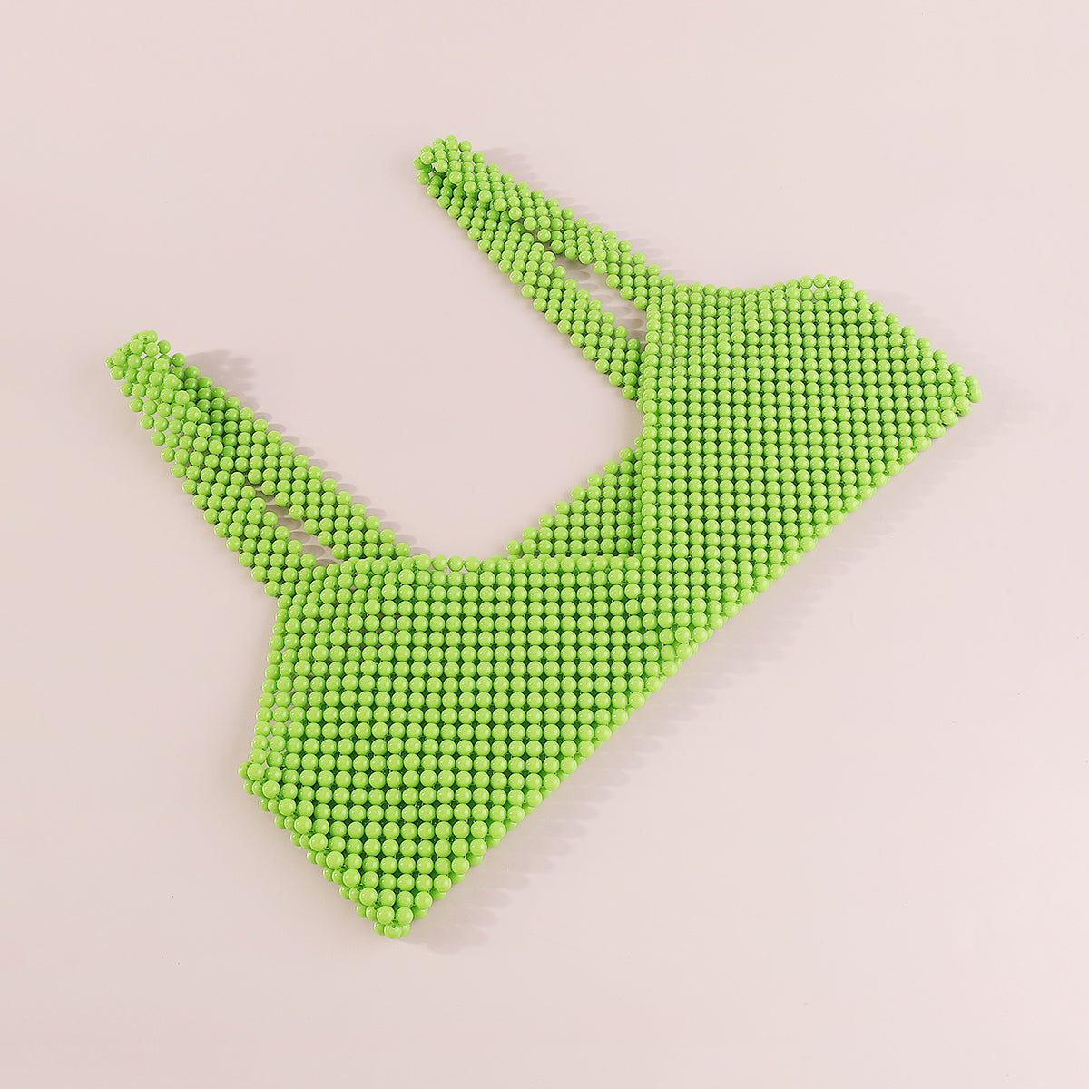 C0607 Multicolors Acrylic Beads Chain Crop Top