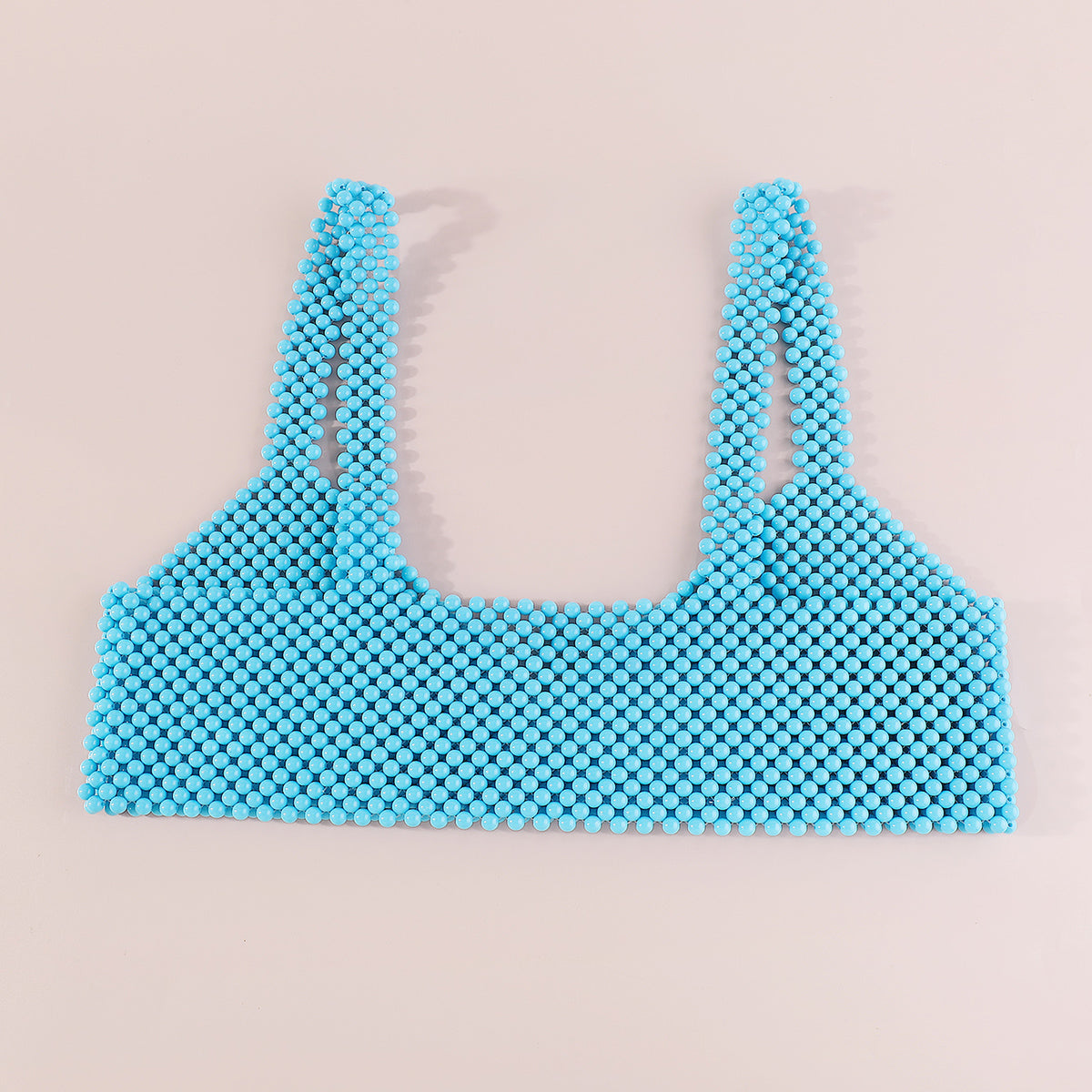 C0607 Multicolors Acrylic Beads Chain Crop Top