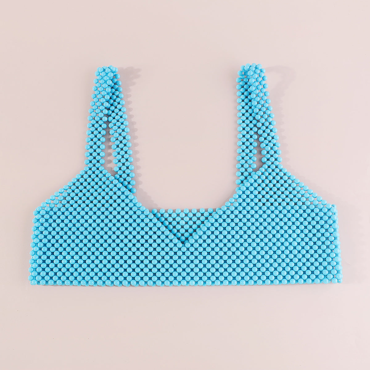 C0607 Multicolors Acrylic Beads Chain Crop Top
