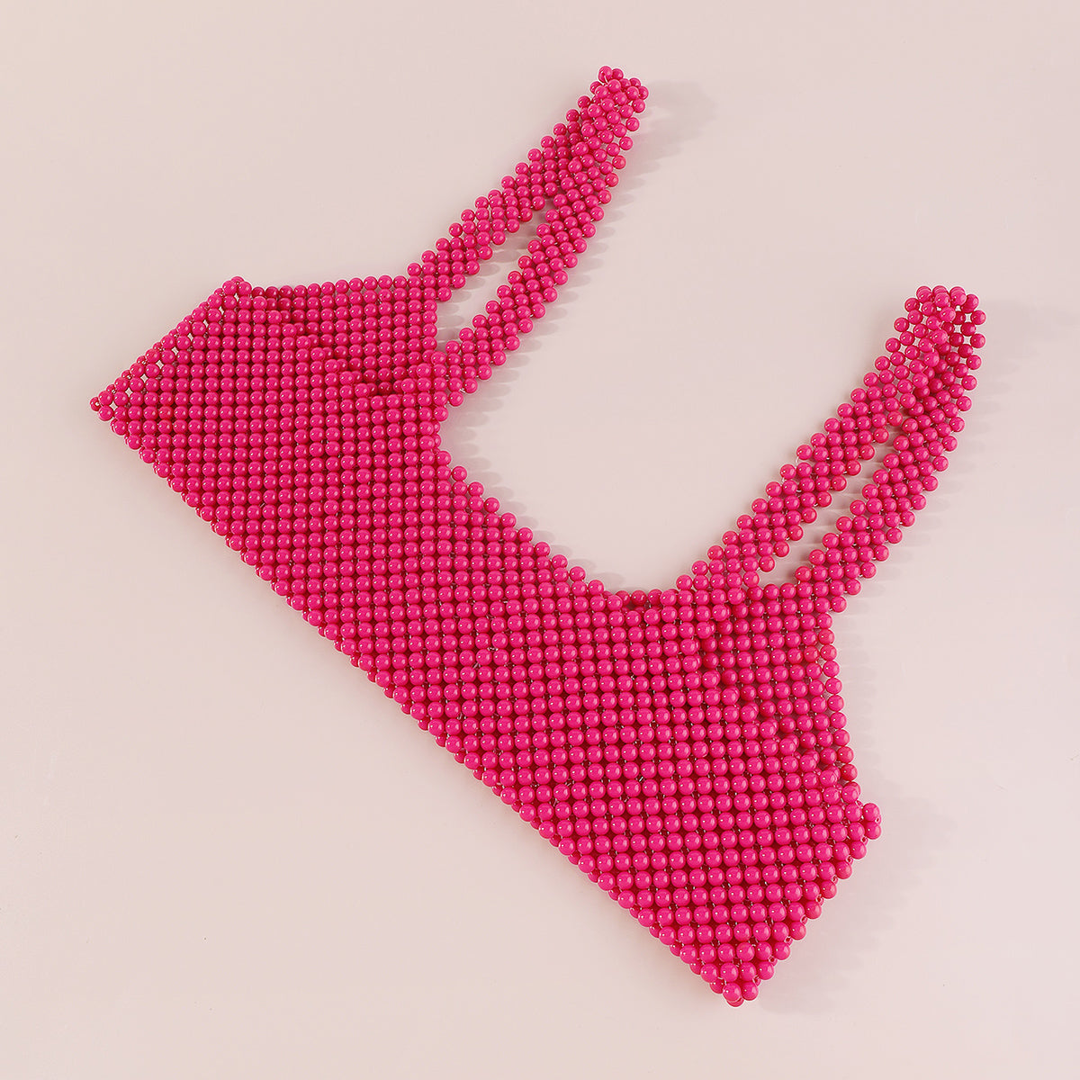 C0607 Multicolors Acrylic Beads Chain Crop Top