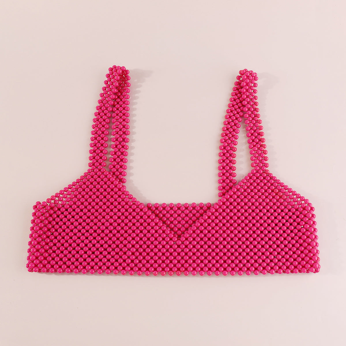 C0607 Multicolors Acrylic Beads Chain Crop Top