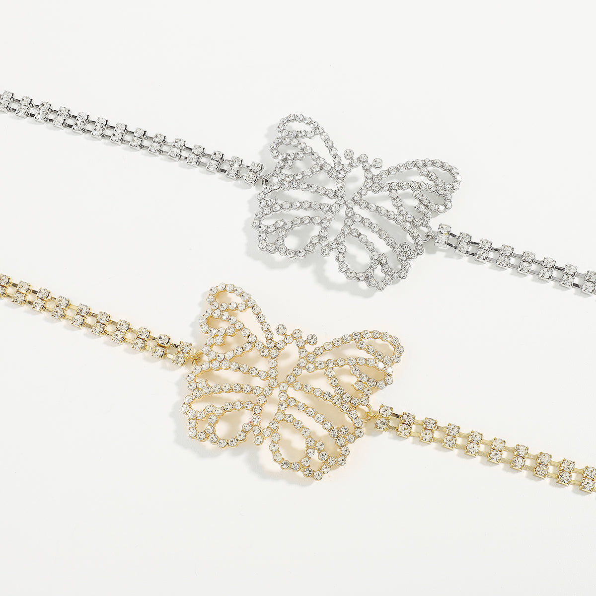 C0615 Sexy Rhinestone Butterfly Waist Chain