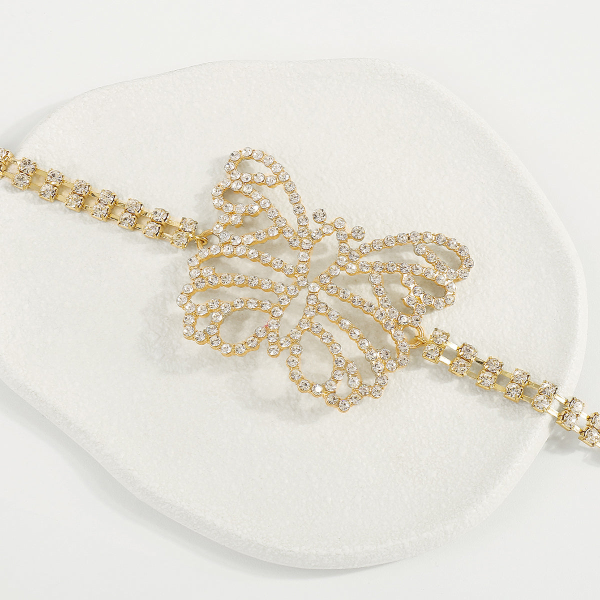 C0615 Sexy Rhinestone Butterfly Waist Chain